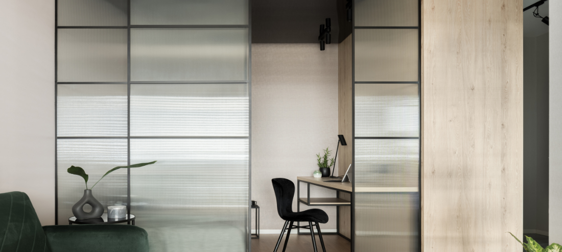 home office sliding glass door