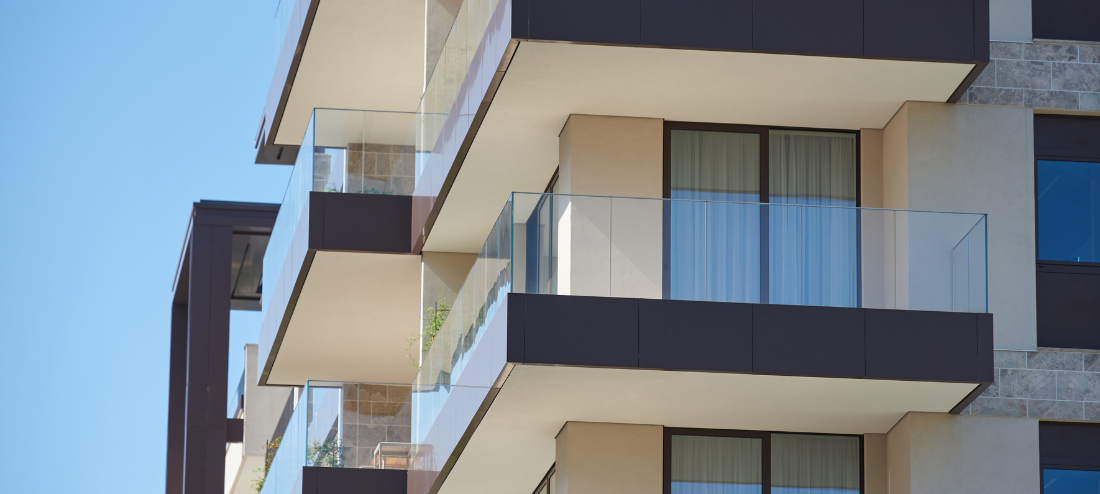 city apartment balustrade
