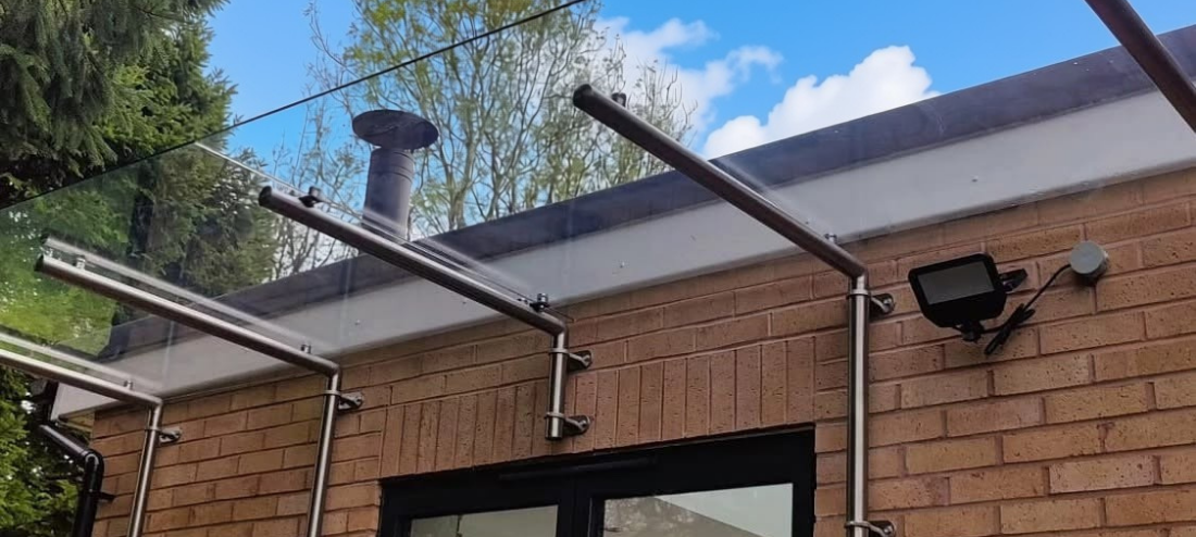 glass door canopy